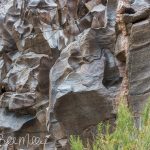Schist is a metamorphic rock that is easily split into flakes or slabs less than a half inch thick. Unusual erosion patterns can be observed in this area, so was a brief stop to explore. Day 5, Mile 114 (9942)