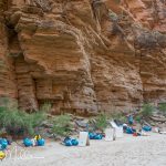 Sleeping pad and bag, personal items & clothing, and camera gear. As our tour company told us in a briefing the night before we drove to Lee's Ferry, "Embrace the sand!" Day 7, Mile 146 (0294)