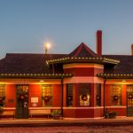 West End area. Three-image panorama.