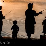 Fishing as the sun begins to set.