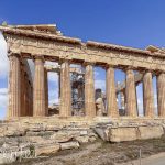 Like many Greek temples, the Parthenon was oriented so the morning sun illuminated the entrance and the great statue of Athena inside.
(3943)