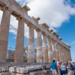 The north side bears some of the clearest evidence of centuries of conflict. During the Venetian bombardment of Athens in 1687, an artillery shell ignited the gunpowder the Ottomans had stored inside the Parthenon. The resulting explosion destroyed much of the temple's roof and central walls, and many columns on the north side were blown outward. Even today, you can see displaced blocks and repaired columns that testify to this catastrophic event.(3136)
