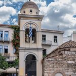 The bell tower is modern addition to the complex, which occupies the site of the former Monastery of Pantanassa. (3155)
