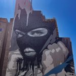 Huge graffiti by INO, one of Greece's most well-known street artisits, based in Athens. He began painting in 2000 at age 15. (3984)