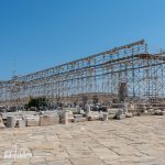 Stoas were long, roofed colonnades that provided sheltered walkways. The project illustrated in this photo is an attempt to reassemble as many of the original pieces as possible. (2702)