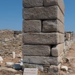Or in English, "House of Granite". Pictured is a surviving corner of a house wall built from large, carefully cut granite blocks stacked without the use of mortar. (2715)