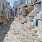 Considered one of the prettiest towns in the Cyclades, with whitewashed houses, narrow lanes, and several interconnected village squares where locals and visitors gather in the evenings. (2904)