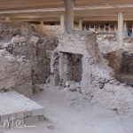 Akrotiri reveals that the inhabitants had an advanced society with multi-story buildings, drainage systems, indoor plumbing, and extensive trade connections across the Aegean. (2851)