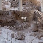 Our guide is an archeologist who has worked at this site, but there is no current activity at Akrotini due to lack of funding. (2853)