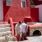 These homes developed out of very practical needs, not aesthetics. As this photo illustrates, cave home were sometimes "extended" over time with more traditional construction. (2864)