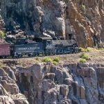 Standard railroad tracks in the United States are 4 feet 8½ inches wide, while the Durango & Silverton line uses rails that are just 3 feet apart. The narrower track made it possible for the trains to negotiate tighter mountain turns.
